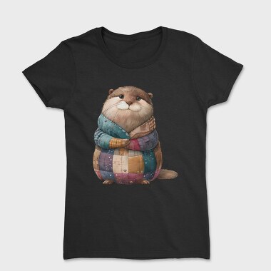 Otter Patchwork Scarf, Tricou Femei
