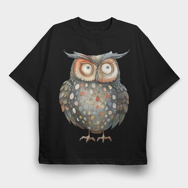 Owl Feathered Feet, Tricou Oversize Barbati (Unisex)