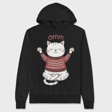 Ommm Cute Cat, Hanorac Oversize Barbati (Unisex)
