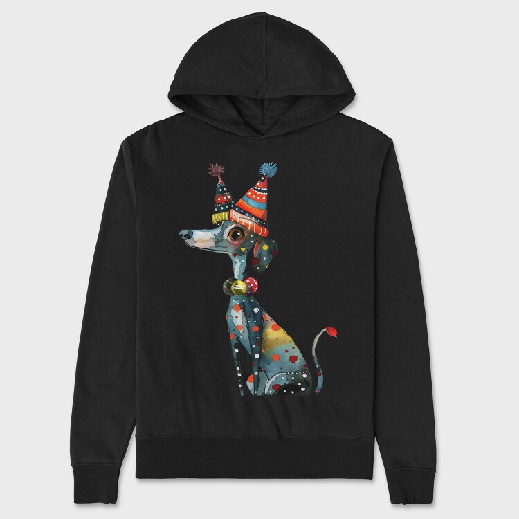 Party Dog Icon, Hanorac Oversize Barbati (Unisex)