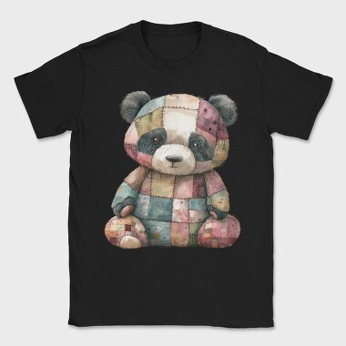Patchwork Bear Clips, Tricou Barbati (Unisex)