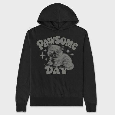 Pawsome Kitten Day, Hanorac Oversize Barbati (Unisex)