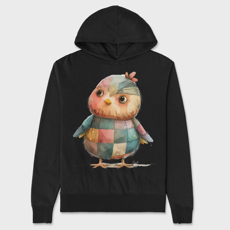 Patchwork Owl Watercolor, Hanorac Oversize Barbati (Unisex)