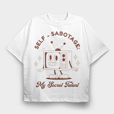 Self Sabotage Television, Tricou Oversize Barbati (Unisex)