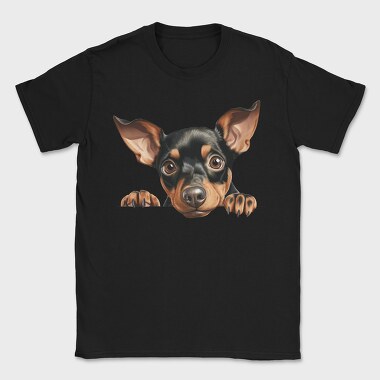 Peeking Manchester Terrier, Tricou Barbati (Unisex)