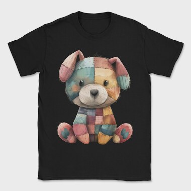 Patchwork Dog Clips, Tricou Barbati (Unisex)