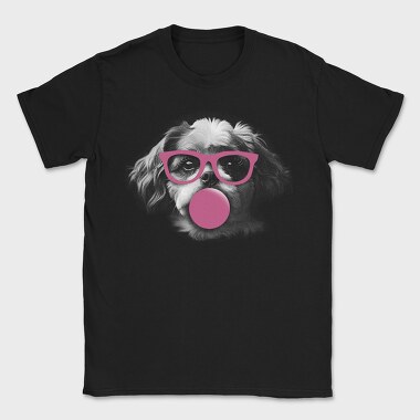 Shih Tzu Dog With Glasses, Tricou Barbati (Unisex)