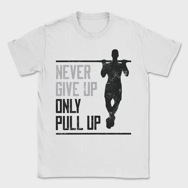 Silhouette Doing Calisthenics Only Pullup, Tricou Barbati (Unisex)