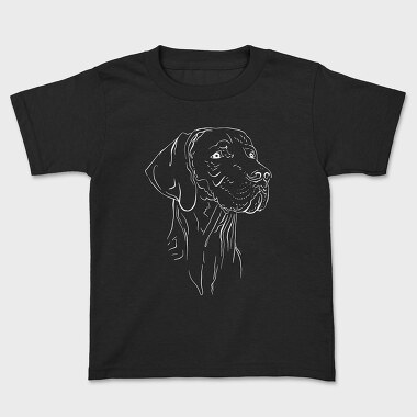 Hunting Dog Weimaraner Face, Tricou Copii