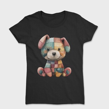 Patchwork Dog Clips, Tricou Femei
