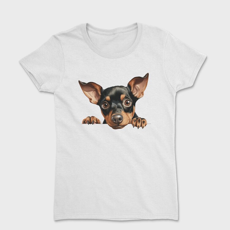 Peeking Manchester Terrier, Tricou Femei