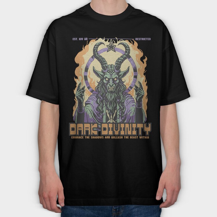 Dark Divinity, Tricou Oversize Barbati (Unisex)