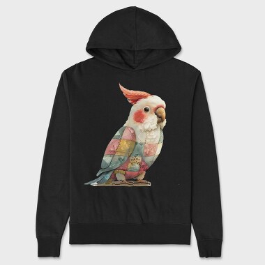 Patchwork Parrot Art, Hanorac Oversize Barbati (Unisex)