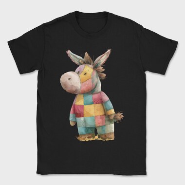 Patchwork Donkey Clipart, Tricou Barbati (Unisex)