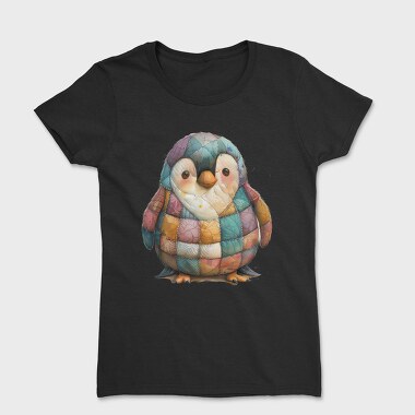 Patchwork Penguin Art, Tricou Femei
