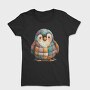 Patchwork Penguin Art, Tricou Femei