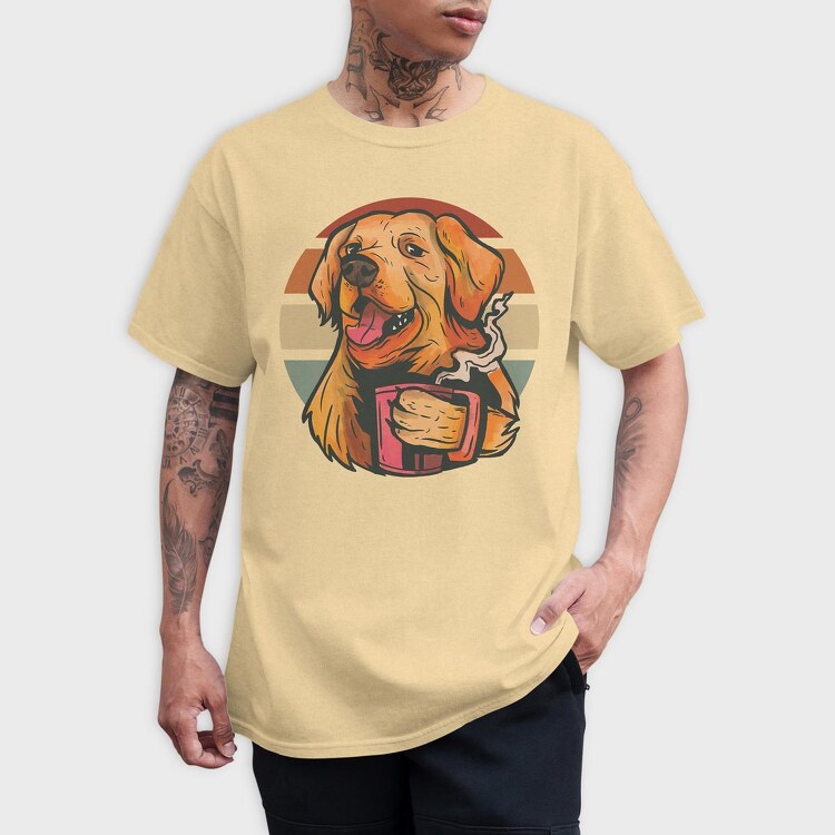 Golden Retriever, Tricou Barbati (Unisex)
