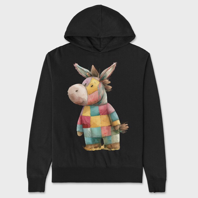 Patchwork Donkey Clipart, Hanorac Oversize Barbati (Unisex)