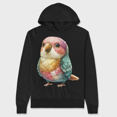 Patchwork Bird Clipart, Hanorac Oversize Barbati (Unisex)