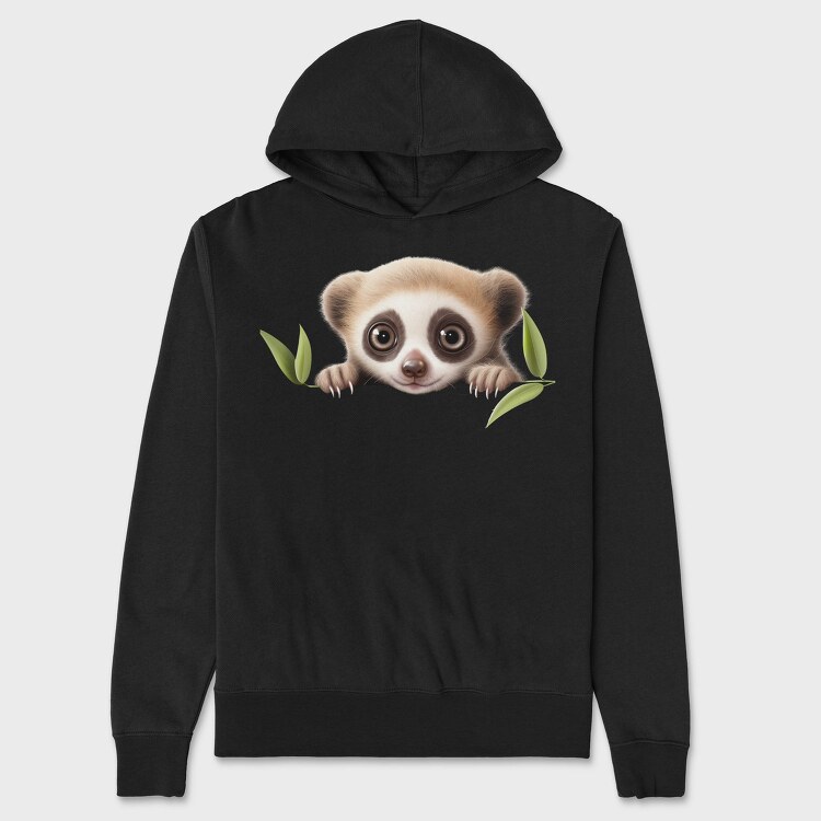 Peeking Monkey Face, Hanorac Oversize Barbati (Unisex)