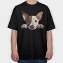 Peeking Bull Peeking, Tricou Oversize Barbati (Unisex)