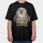 Patchwork Penguin Art, Tricou Oversize Barbati (Unisex)