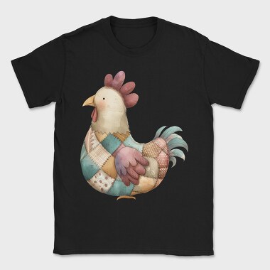 Patchwork Rooster Clipart, Tricou Barbati (Unisex)