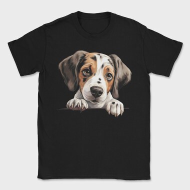 Peeking Pointer Pup, Tricou Barbati (Unisex)
