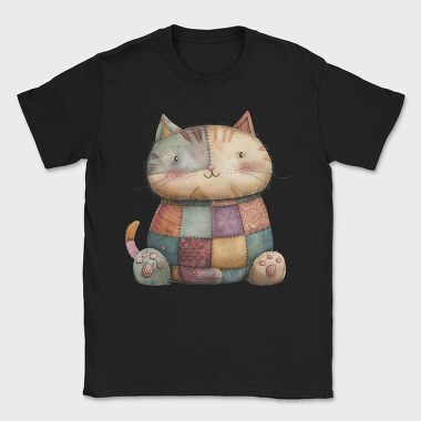 Patchwork Cat Clips, Tricou Barbati (Unisex)