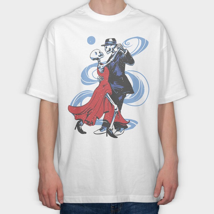 Dancing Skeletons, Tricou Oversize Barbati (Unisex)