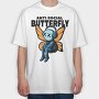 Anti Social Butterfly With Headphones, Tricou Oversize Barbati (Unisex)