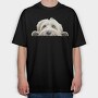 Peeking Dog Breed, Tricou Oversize Barbati (Unisex)