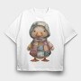 Patchwork Duck Clips, Tricou Oversize Barbati (Unisex)