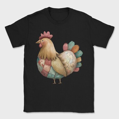 Patchwork Chicken Art, Tricou Barbati (Unisex)