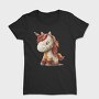 Patchwork Unicorn Christmas, Tricou Femei
