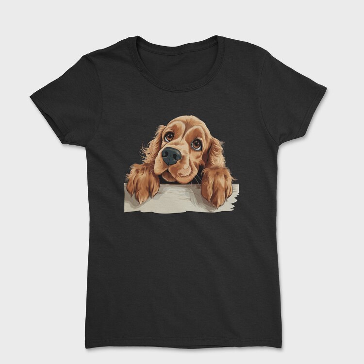 Peeking English Cocker, Tricou Femei