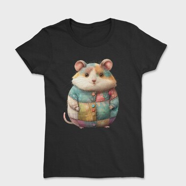 Patchwork Hamster Clips, Tricou Femei