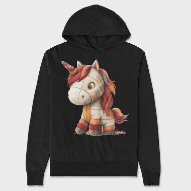Patchwork Unicorn Christmas, Hanorac Oversize Barbati (Unisex)
