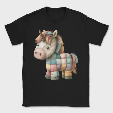 Patchwork Unicorn Clipart, Tricou Barbati (Unisex)