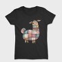 Patchwork Llama Jacket, Tricou Femei
