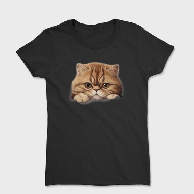 Peeping Cat Brown, Tricou Femei