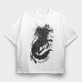 Dark Wolf Skull, Tricou Oversize Barbati (Unisex)