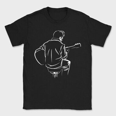 Man Playing Guitar Music Instrument Guitaris, Tricou Barbati (Unisex)