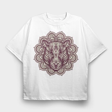Mandala Jaguar, Tricou Oversize Barbati (Unisex)