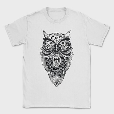 Mandala Owl Illustration 001, Tricou Barbati (Unisex)