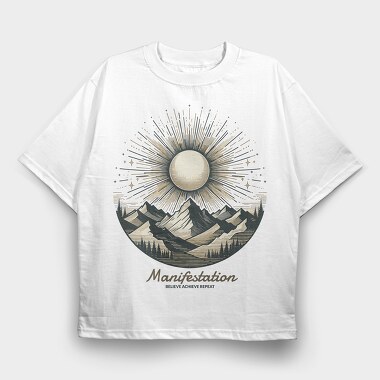 Manifestation Mountain, Tricou Oversize Barbati (Unisex)