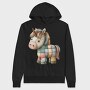 Patchwork Unicorn Clipart, Hanorac Oversize Barbati (Unisex)