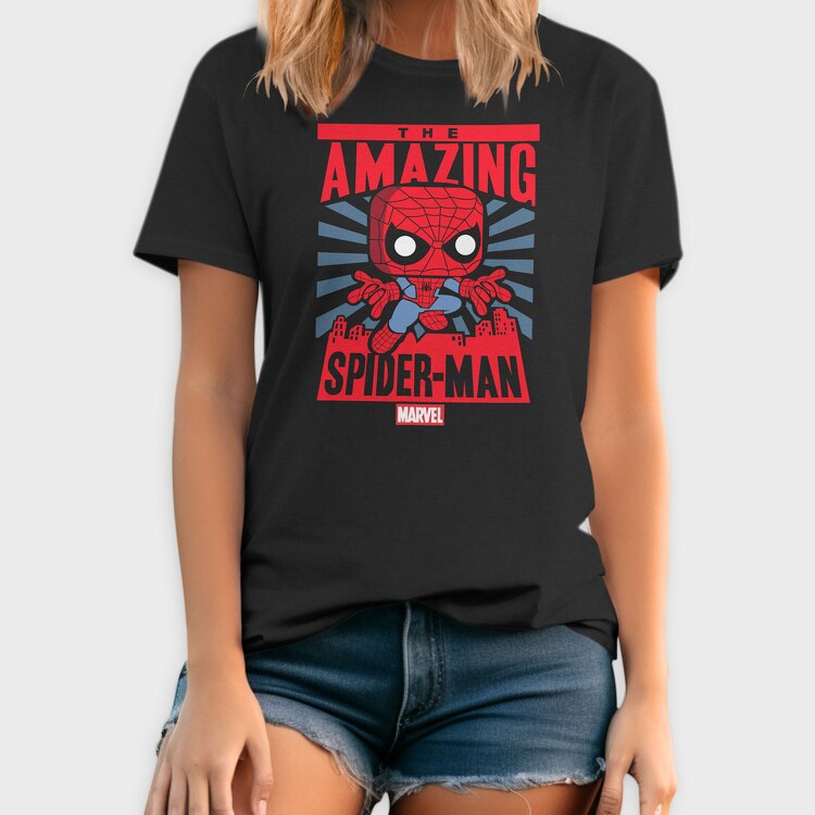 Funko Marvel spider man, Tricou Barbati (Unisex)