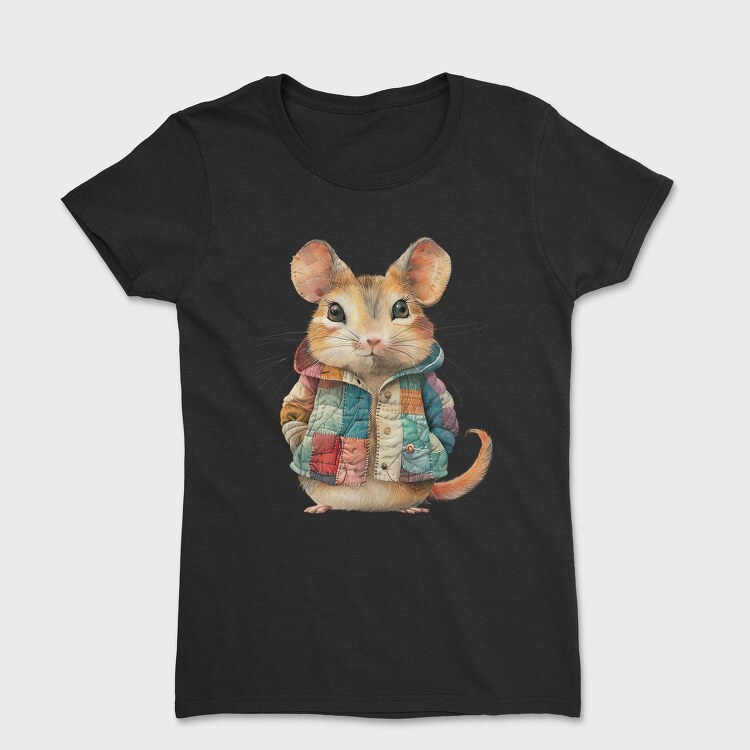 Patchwork Mouse Jacket, Tricou Femei