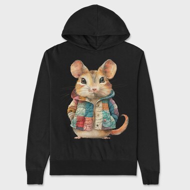 Patchwork Mouse Jacket, Hanorac Oversize Barbati (Unisex)